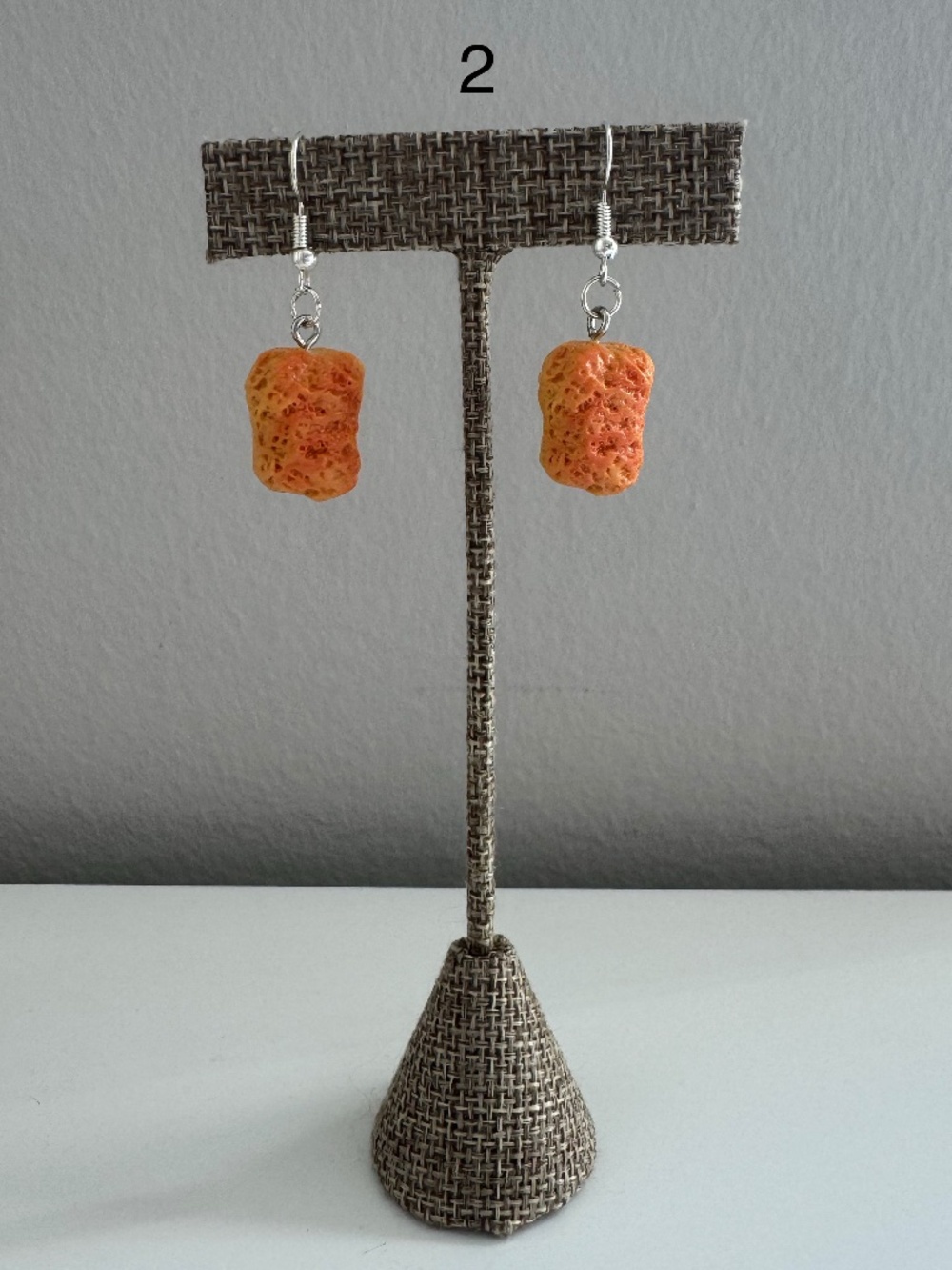 NWT Chicken Nugget Earrings | Funny Food Novelty Dangle Earrings - Picture 3 of 4